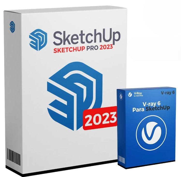 SketchUp Pro 2023 + Vray 6.0 - Windows e Mac - Licença Original Vitalícia - C\ Nota Fiscal - Envio imediato por e-mail - CADTECH